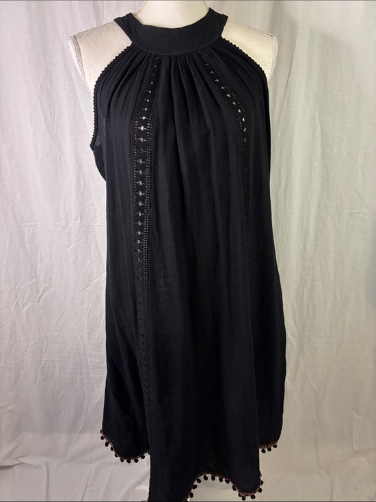 Cotton Natural Dresses & Skirts - Cotton Natural Black Halter Dress Boho/Hippie (48)